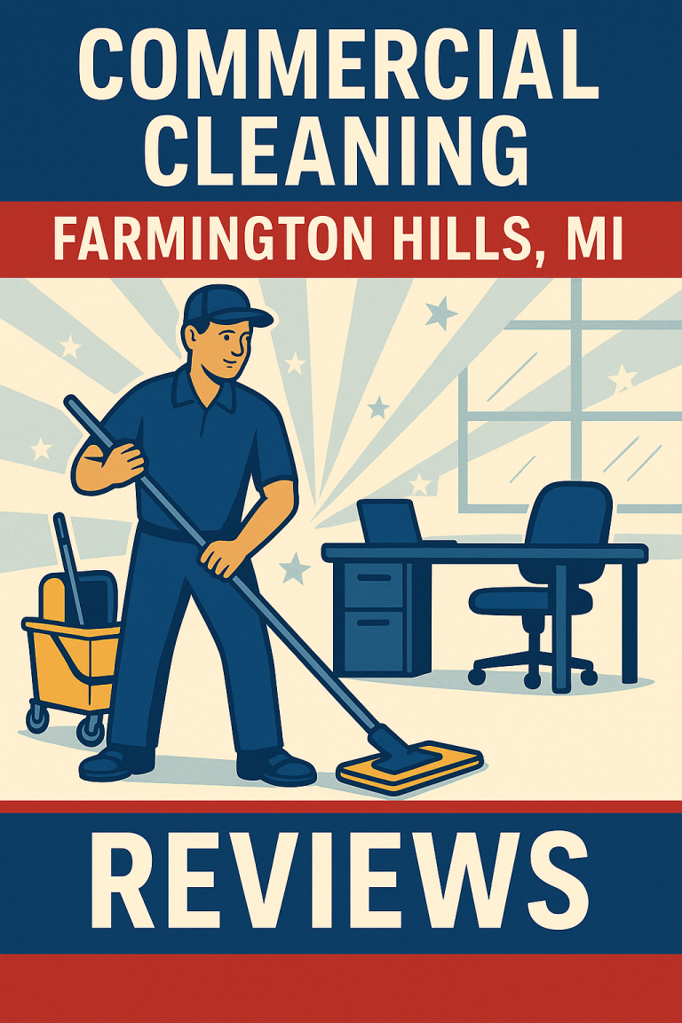 Commercial office cleaning crew in Farmington Hills MI — call (734) 775-1984